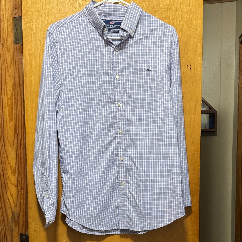 Vineyard Vines Light Blue Checkered Shirt
